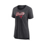 Women's Branded Heathered Charcoal Chicago Bulls True Classics Tri-Blend T-shirt