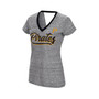 Women's Black Pittsburgh Pirates Halftime Back Wrap Top V-Neck T-shirt