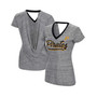 Women's Black Pittsburgh Pirates Halftime Back Wrap Top V-Neck T-shirt