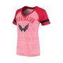 Women's Red Washington Capitals Double Play V-Neck T-shirt