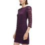 Petite Lace Boat-Neck 3/4-Sleeve Dress