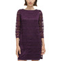 Petite Lace Boat-Neck 3/4-Sleeve Dress