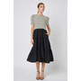 Women's Short Sleeve Mixed Media Dress