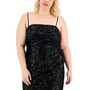 Trendy Plus Size Sequin Ruched Spaghetti-Strap Dress
