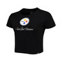 Women's Black Pittsburgh Steelers Historic Champs T-shirt
