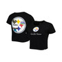 Women's Black Pittsburgh Steelers Historic Champs T-shirt