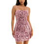 Juniors' Sequined Strappy-Back Bodycon Dress