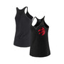 Women's Threads Black Toronto Raptors French Terry Deconstructed Racerback Tri-Blend Tank Top