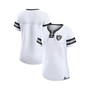 Women's Branded White Las Vegas Raiders Sunday Best Lace-Up T-shirt