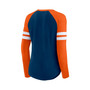 Women's Branded Navy, Orange Chicago Bears True to Form Raglan Lace-Up V-Neck Long Sleeve T-shirt