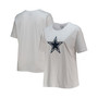 Women's Branded White Dallas Cowboys Plus Size Star Scoop Neck T-shirt