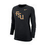 Women's Black Florida State Seminoles Logo Performance Long Sleeve T-shirt