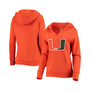 Plus Size Orange Miami Hurricanes Primary Logo V-Neck Pullover Hoodie