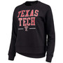 Women's Black Texas Tech Red Raiders All Day Fleece Raglan Pullover Sweatshirt