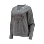 Women's Heathered Gray Florida State Seminoles Victory Springs Tri-Blend V-Neck Pullover Sweatshirt