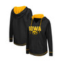 Women's Black Iowa Hawkeyes Tunic Pullover Hoodie