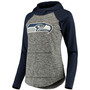 Women's Heather Gray, College Navy Seattle Seahawks Championship Ring Pullover Hoodie