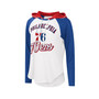 Women's White Philadelphia 76ers MVP Raglan Hoodie Long Sleeve T-shirt