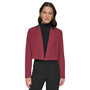 Women's Cropped Open-Front Blazer
