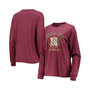 Women's Heathered Garnet Florida State Seminoles Seal Victory Falls Oversized Tri-Blend Long Sleeve T-shirt