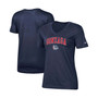 Women's Navy Gonzaga Bulldogs University Arch Logo V-Neck T-shirt