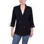 Women's Long Sleeve Double Breasted Crepe Jacket