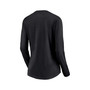 Women's Branded Black Groovy V-Neck Long Sleeve T-shirt