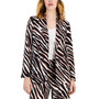 Women's Animal-Print Double-Button Peak-Lapel Blazer