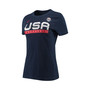 Women's Navy USA Basketball Performance T-shirt