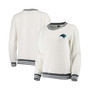 Women's Cream, Charcoal Carolina Panthers Granite Knit Pullover Sweatshirt