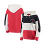 Women's Navy and Red Cleveland Indians Rugby Pullover Hoodie