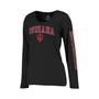 Women's Branded Black Indiana Hoosiers Arch Over Logo Scoop Neck Long Sleeve T-shirt