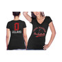 Women's Threads Damian Lillard Black Portland Trail Blazers Name & Number Tri-Blend V-Neck T-shirt