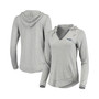 Women's Heathered Gray Seattle Seahawks Warm-Up Tri-Blend Hoodie Long Sleeve V-Neck T-shirt