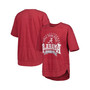 Women's Crimson Alabama Crimson Tide Vintage-Like Wash Poncho Captain T-shirt