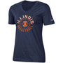 Women's Navy Illinois Fighting Illini Basketball V-Neck T-shirt