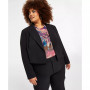 Trendy Plus Size Cropped Open-Front Blazer