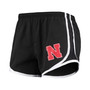 Women's Black and White Nebraska Huskers Elite Shorts