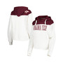 Women's White, Maroon Virginia Tech Hokies Chicago 2-Hit Yoke Pullover Hoodie