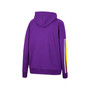 Women's Purple LSU Tigers Serena Oversized Sleeve Striping V-Neck Pullover Hoodie