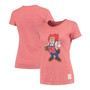 Women's Heathered Scarlet Nebraska Huskers Tri-Blend Crew Neck T-shirt