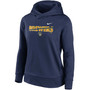 Women's Navy Milwaukee Brewers Club Angle Performance Pullover Hoodie