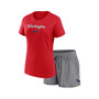 Women's Branded Red, Heather Gray Washington Capitals Script T-shirt and Shorts Set