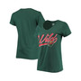 Women's Green Minnesota Wild Script Sweep Ultra Rival V-Neck T-shirt