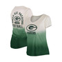 Women's Green Green Bay Packers Dip Dye V-Neck T-shirt