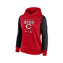 Women's Red, Black Cincinnati Reds Authentic Collection Pullover Hoodie
