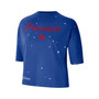 Women's Royal Philadelphia 76ers Courtside Splatter Cropped T-shirt