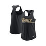 Women's Black New Orleans Saints Team Name City Tri-Blend Racerback Tank Top