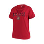 Women's 5th & Ocean by Red Atlanta United FC Plus Size Athletic Baby V-Neck T-shirt