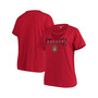Women's 5th & Ocean by Red Atlanta United FC Plus Size Athletic Baby V-Neck T-shirt